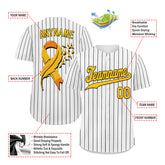 Custom White World Cancer Day Personalized Authentic Baseball Jersey BSBJ01-E06020-12